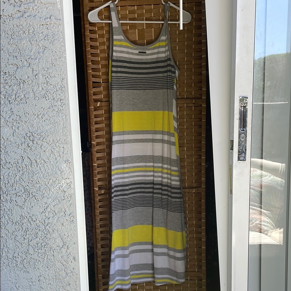 Marc New York Gray and White Halter Sundress